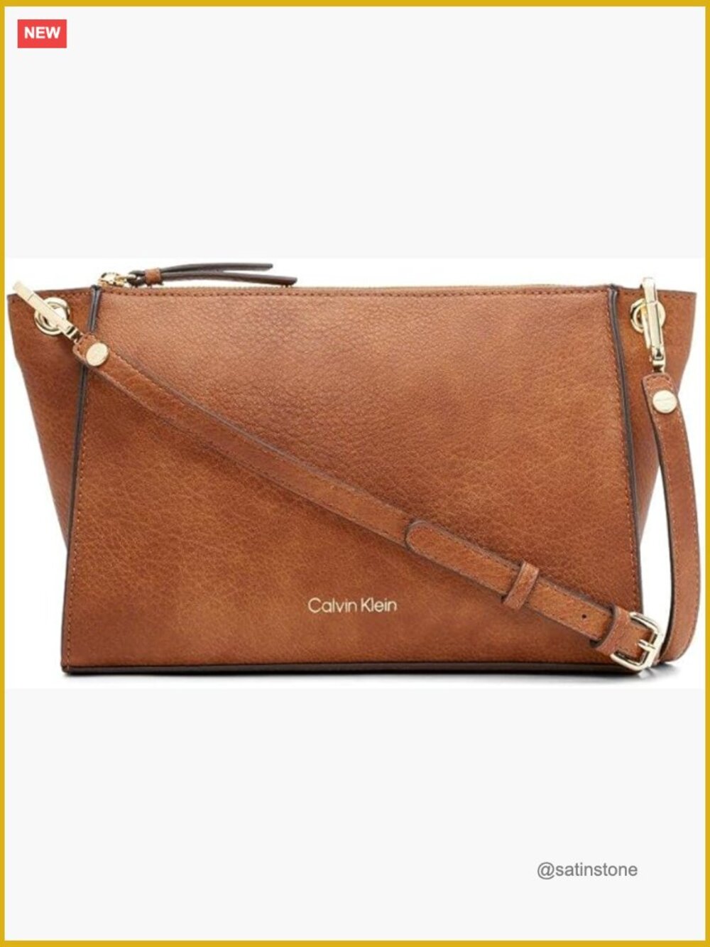 Vegan Leather Crossbody Bag Adjustable Strap